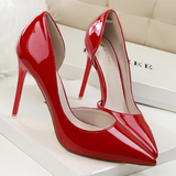 Women's Elegant Pointed Toe Bridal Stiletto - Black - Shoes - 43 B - PU Patent Leather - image 19