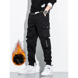 Men's Hip Hop Streetwear Cargo Pants 8XL - Black - Streetwear Cargo Pants - 8XL - Polyester - image 34