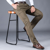 Men's Modern Stretch Business Work Pants - Khaki - Pants - 42 - Polyester Spandex - image 6