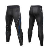 Men's Compression Workout Pants - Black/Red - XXL - Spandex - image 24