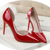 Women's Elegant Pointed Toe Bridal Stiletto - Black - Shoes - 43 B - PU Patent Leather - image 17