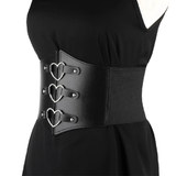 Women's Under Bust Waist Cincher Belts - Black - Round - Waist 60-80cm - PU Leather - image 35