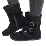 Funki Buys | Boots | Women's Buckled Suede Snow Ankle Boots - Gray : Suede Ankle Boot / 43 B / PU Suede Leather - image 49