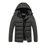 Men's Warm Winter Hooded Fleece Parka - Green - Padded Parka - 8XL - Polyester Fleece - image 12
