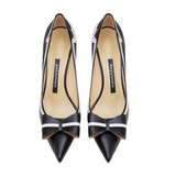Women's Leather Butterfly-Knot Stilettos - Black - 1 / 10cm / Stiletto Shoes - 41 B - Genuine Leather - image 17