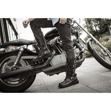 Men's Buckle Strap Mid-Calf Gothic Boots - Black - Biker Boots - 46 B - PU Leather - image 23