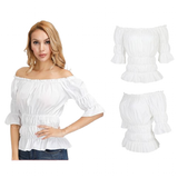 Women's Steampunk Top Corset Skirt Set - White - 1 / Steampunk / Shirt - 6XL - Polyester - image 36