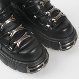 Women's Gothic Punk Platform Sneakers - Black - 1 /  No Plush / Punk Shoes - 44 B - PU Leather - image 25