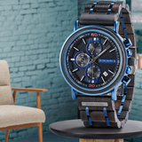 Men's Women's Stylish Wooden Watches - Blue - S18-6 / Customized / Wood Watch - Medium - Wood/Stainless Steel - image 39