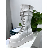 Women's New Gothic Style Platform Boots - Black - 1 - Patent - Boots - 10 B - PU Leather - image 16