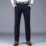 Men's Modern Stretch Business Work Pants - Khaki - Pants - 42 - Polyester Spandex - image 8