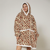 Unisex Soft Multi Print - Black/White - Adult / Cow / Wearable Blanket Hoodie - Adult Free Size - Plush - image 39