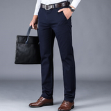 Men's Modern Stretch Business Work Pants - Khaki - Pants - 42 - Polyester Spandex - image 9