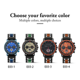 Men's Wooden Quartz Wrist Stop Watch - Blue/Black - E03-1 / Wood Watch - Wood/Stainless Steel - image 17
