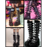 Funki Buys | Boots | Women's High Platform Wedg... - Black - 1 / Matte / Platform Buckle Boots / 43 B / PU Leather - image 25