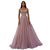 Women's Elegant Sequin Tulle Ball Gown - Pink - Gown - 2 - Polyester/Chiffon/Sequin - image 20