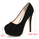 Women's Super High Heel Suede Stilettos - Red - Super High Stilettos - 16 B - Suede/PU Leather - image 16