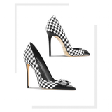 Women's Genuine Leather Patent Pumps - Black 1 - 6cm Heel / Stiletto Shoes - 41 B - Genuine Leather - image 10