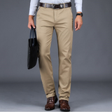 Men's Modern Stretch Business Work Pants - Khaki - Pants - 42 - Polyester Spandex - image 12