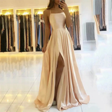Women's Elegant Long Satin Prom Dress - Red - Spaghetti Strap Evening Dress - 22W - Satin - image 30