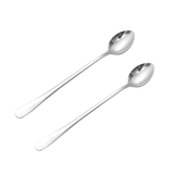 Stainless Steel Long Coffee Spoons 6Pcs - Silver - 6pcs - Pointed Head - Large - Stainless Steel - image 36