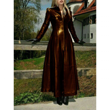 Women's Faux Leather Long Jackets - Black - Long Leather Jacket - 5XL - PU Leather - image 26