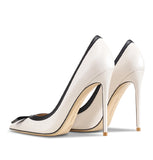 Women's Faux Leather Bow Knot Stilettos - Apricot - 1 / Suede / 12cm - 45 B - PU Leather - image 36