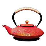 Cherry Blossoms Cast Iron Tea Kettle - Black - 1 / Cherry Blossom Red / Teapot - Medium - Cast Iron - image 24