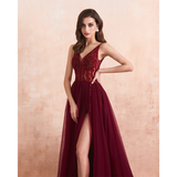 Women's Long Chiffon Tulle Prom Dress - Dark Gray - Dress - 22W - Chiffon/Tulle - image 44