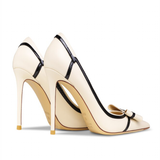 Women's Leather Butterfly-Knot Stilettos - Black - 1 / 10cm / Stiletto Shoes - 41 B - Genuine Leather - image 27