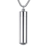 Funki Buys | Cremation Urn Necklaces | Unisex Ope... - Silver - Memorial Urn Necklace / Stainless Steel / One Size - image 23