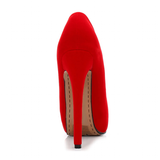 Women's Super High Heel Suede Stilettos - Red - Super High Stilettos - 16 B - Suede/PU Leather - image 14
