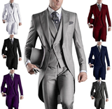 Funki Buys | Suits | Men's Custom 3 Pcs Grooms Suit Tailcoat