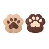 Funki Buys | Coasters | Cat Paw Solid Wood Coasters 4 Pcs - Beige - Paw Coaster / Maple / Wood / M - image 1