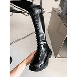 Women's White Knee High Lace Up Boots - White - Knee High Boots - 43 B - Pigskin Leather - image 28