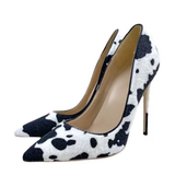 Women's High Animal Print Stilettos Flock - Green - 1 / 12cm / Stilettos - 42 B - PU Suede Leather - image 44
