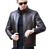 Men's Genuine Natural Leather Jackets - Brown - Smart Jacket - 4XL - Genuine Leather - image 22