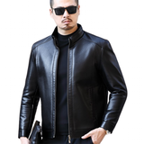 Men's Genuine Natural Leather Jackets - Black - Smart Jacket - 4XL - Genuine Leather - image 7
