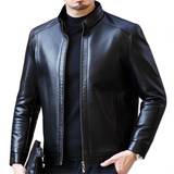 Men's Genuine Natural Leather Jackets - Black - Smart Jacket - 4XL - Genuine Leather - image 1