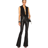 Women's Elegant Chic Faux Leather Pants - Black - 5XL - PU Leather - image 1