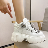 Women's Gothic Punk Platform Sneakers - Black - 1 /  No Plush / Punk Shoes - 44 B - PU Leather - image 45