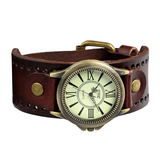 Men's Steampunk Goth Style Wide Watch - Black - Retro Watch - M - Alloy/Leather - image 17