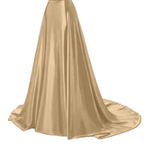 Women's Elegant Long Satin Prom Dress - Red - Spaghetti Strap Evening Dress - 22W - Satin - image 5