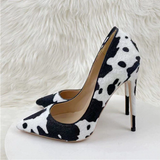 Women's High Animal Print Stilettos Flock - Green - 1 / 12cm / Stilettos - 42 B - PU Suede Leather - image 39