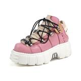 Women's Gothic Punk Platform Sneakers - Black - 1 /  No Plush / Punk Shoes - 44 B - PU Leather - image 35