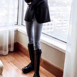 Women's White Knee High Lace Up Boots - White - Knee High Boots - 43 B - Pigskin Leather - image 27
