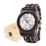 Men's Luxury Wood Watch Gift Box Set - White/Brown - P19-3 / Quartz Watch - M - Wood - image 1