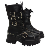 Women's New Gothic Style Platform Boots - Black - 1 - Patent - Boots - 10 B - PU Leather - image 42