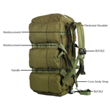 Travel Bags Large Capacity Bag 100L - Army Green - Military Bag - Extra Large - 100 Liter - Polyester Canvas - image 13