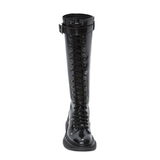 Women's White Knee High Lace Up Boots - White - Knee High Boots - 43 B - Pigskin Leather - image 32